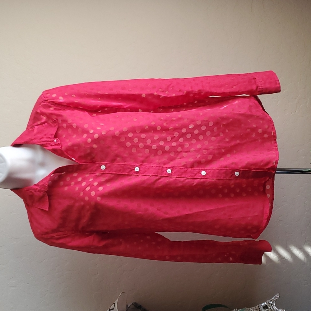 Gap red button down shirt
